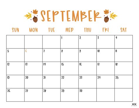 Printable Calendar September